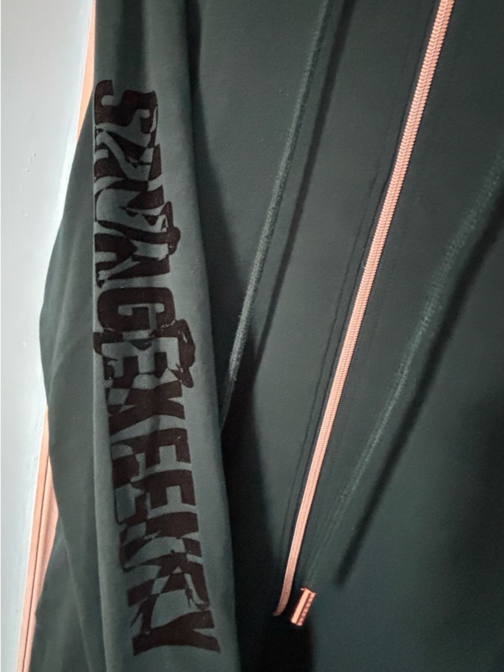 Savage X Fenty Dark Green Jumpsuit with Pink Zipper - Picture 2 of 3